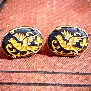 Vintage Damascene Toledo Earrings